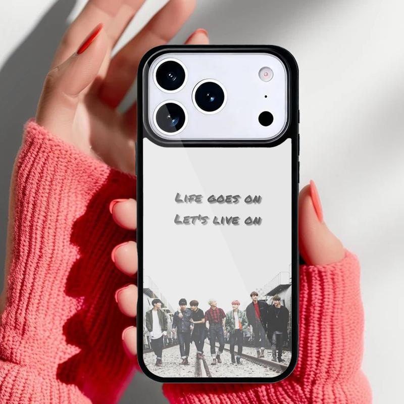 Чехол для телефона "Жизнь продолжается" для iPhone 17 16 15 14 13 Pro Max Задняя крышка для 12 11 Pro Coque