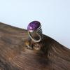 Кольцо с фиолетовой медной бирюзой, овальное кольцо с драгоценным камнем, кольцо из стерлингового серебра 925 пробы, кольцо с фиолетовой бирюзой, рождественский подарок, подарок на День святого Валентина,