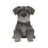 Ubia Sitting Schnauzer Figurine, 17 X 12.5 X 17.5 Cm, Animal Figurine, Garden Decor, Dog, H14020