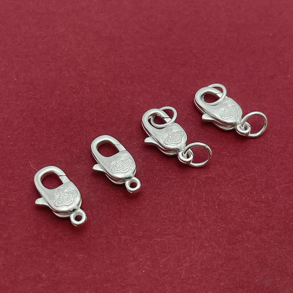Замок-карабин из стерлингового серебра 925 пробы, соединитель для ожерелья и браслета