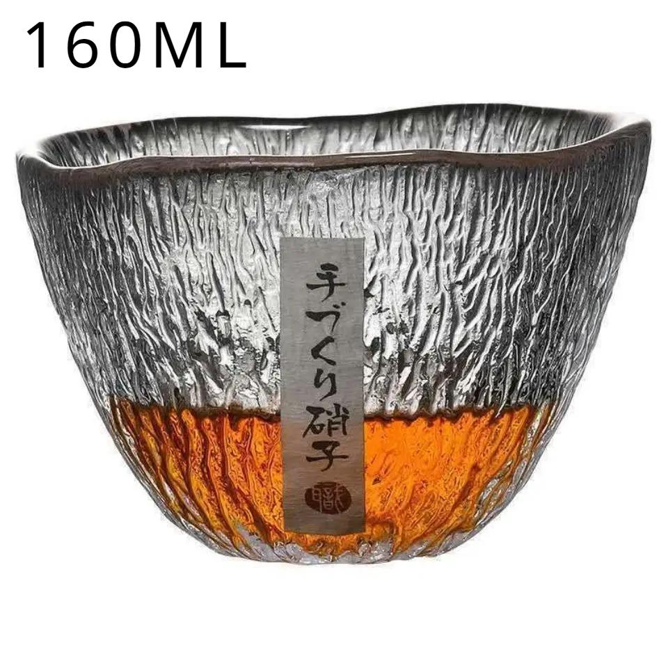 Термостойкая стеклянная чашка для чая в японском стиле кунг-фу, чайный сервиз, бокал для вина, чашка с каплями дождя, прозрачное стекло для питья