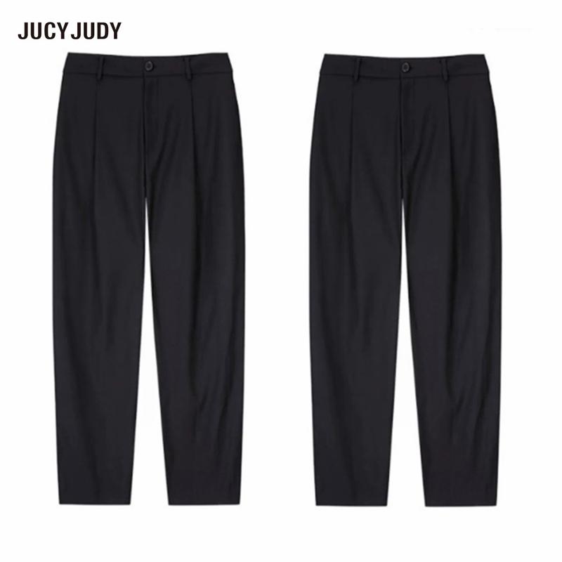 Straight tube versatile slim fit casual pants [Please refer to size chart for Korean brand selection]