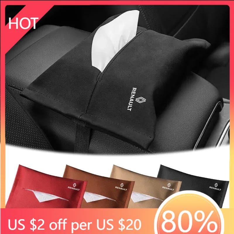 For Renault 2026 New Hub Caps Car Seat Hanging Hidden Napkin Storage Bag for Renault Sandero Captur Megane Twingo Duster Scenic