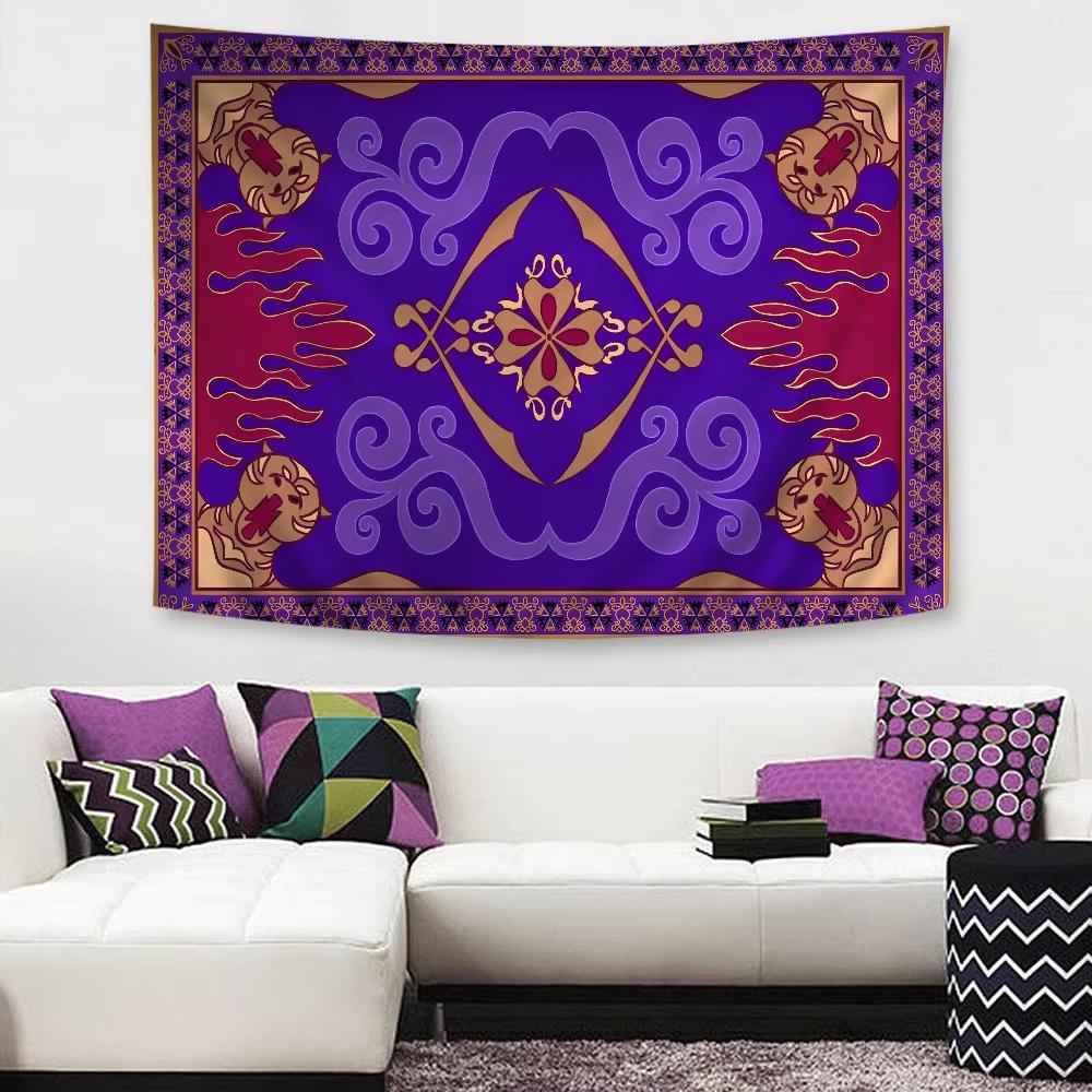 Customizable Luxury American Retro Cartoon Tapestry Bohemian Wall Decor Mandala Pattern Home Adornment