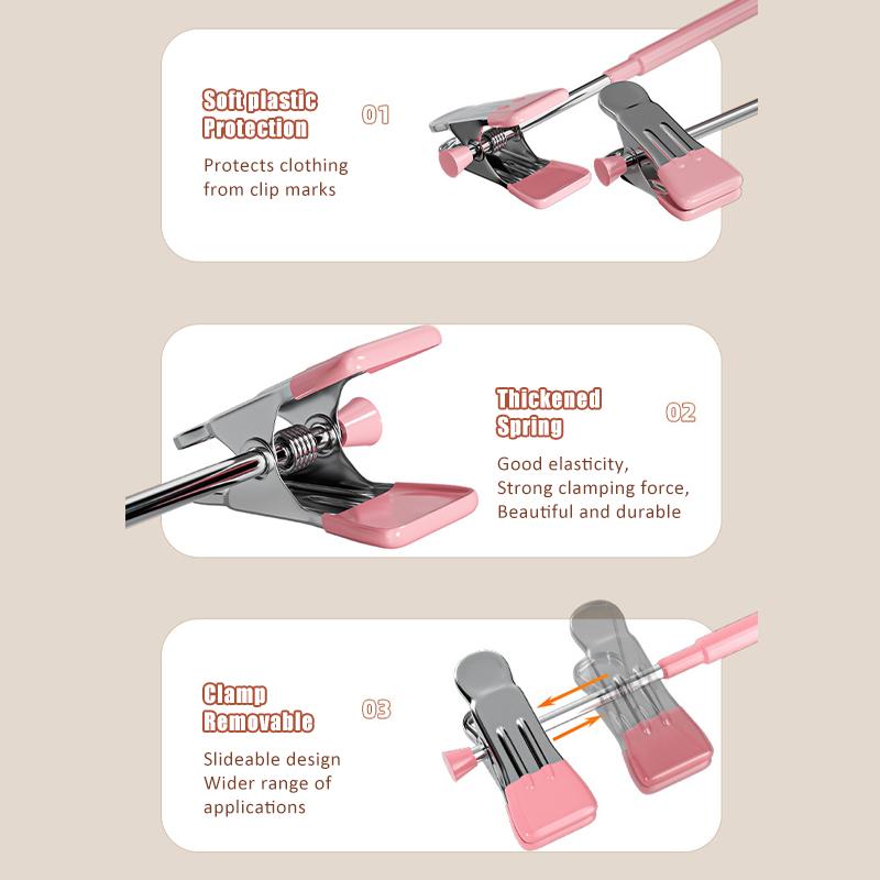 Вешалки для брюк с зажимами 5 шт. Регулируемые вешалки для юбок для женщин Нескользящая вешалка для брюк для джинсов Вешалки для одежды для брюк