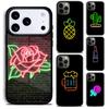 Неоновые огни Чехол для телефона для iPhone 17 16 15 Pro Max Air 14 13 12 11 Plus Ударопрочный Capa Чехол