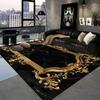 Luxury Black Golden Carpets Retro European Living Room Carpet Hotel Hall Sofa Area Floor Mat Hallway Room Doorway Large Rugs