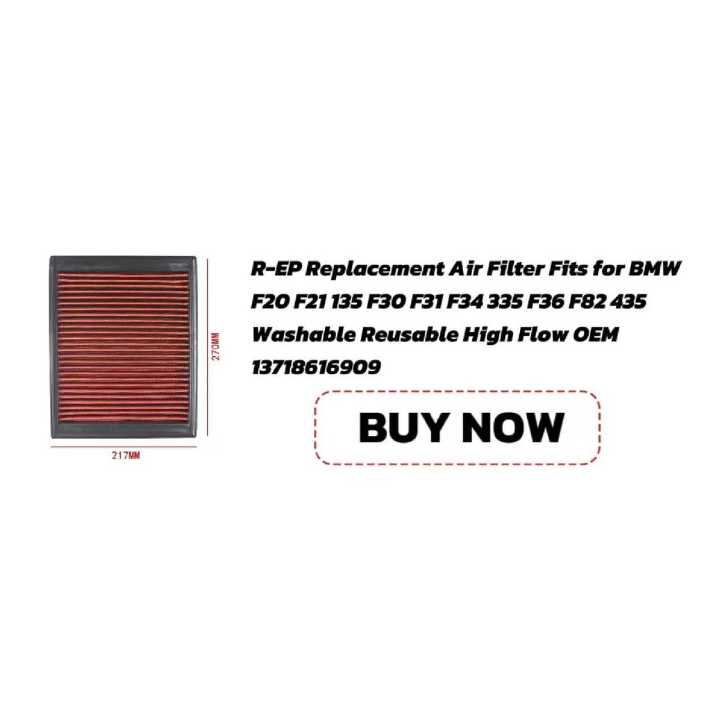 High Flow Air Filter For BMW 316i 318i 320i 323i 325i 328i 330i M3 X3 2.5L Gas Racing Car Cold Air Intake Filters 13721730946