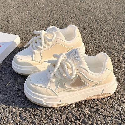 Кожаные белые туфли женские весенние новые женские удобные простые кроссовки на платформе повседневные универсальные цветовые сочетания женские туфли