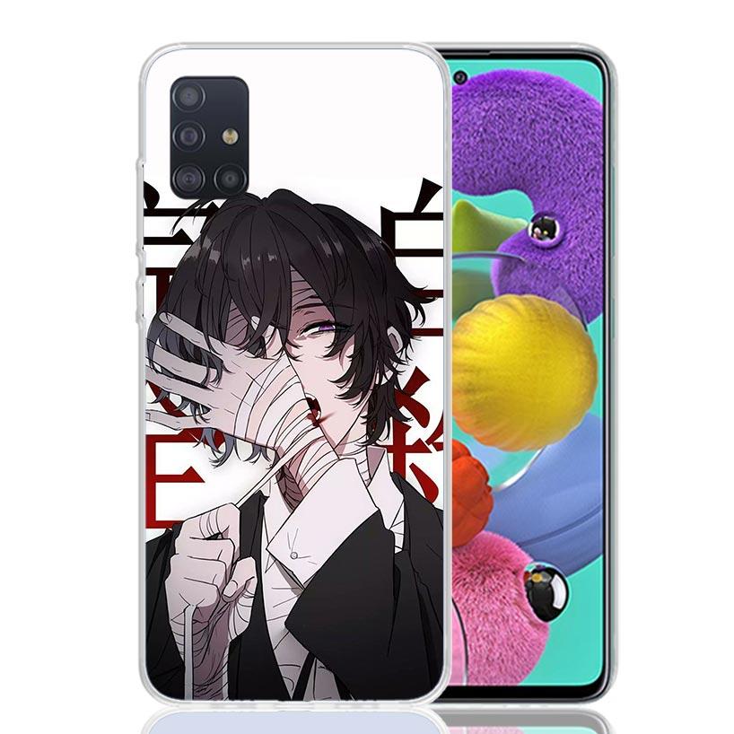 Bungo Stray Dogs Чехол для телефона Дазай для Samsung Galaxy A52 A32 A22 A12 A02S A50S A30S A51 A31 AA71 Note 20 Ultra 10 S10 Plus Galax