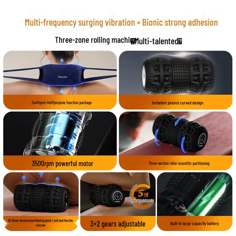 Philips PPM3601G Muscle Fascia Massage Roller CN plug (adapter included)