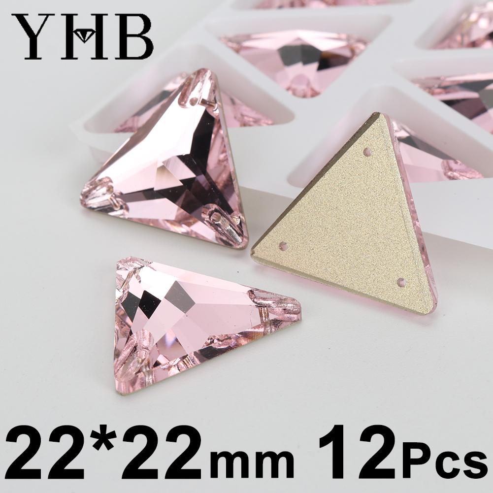 YHB T223 Светло-розовый Галактический Лимонный Камень Кристалл AB Швейные Камни Flatback Пришиваемые Стразы для Одежды Одежды Сумок