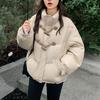 Зимние теплые толстые короткие парки, женские модные хлопковые стеганые пальто с воротником-стойкой, женский пуховик на молнии
