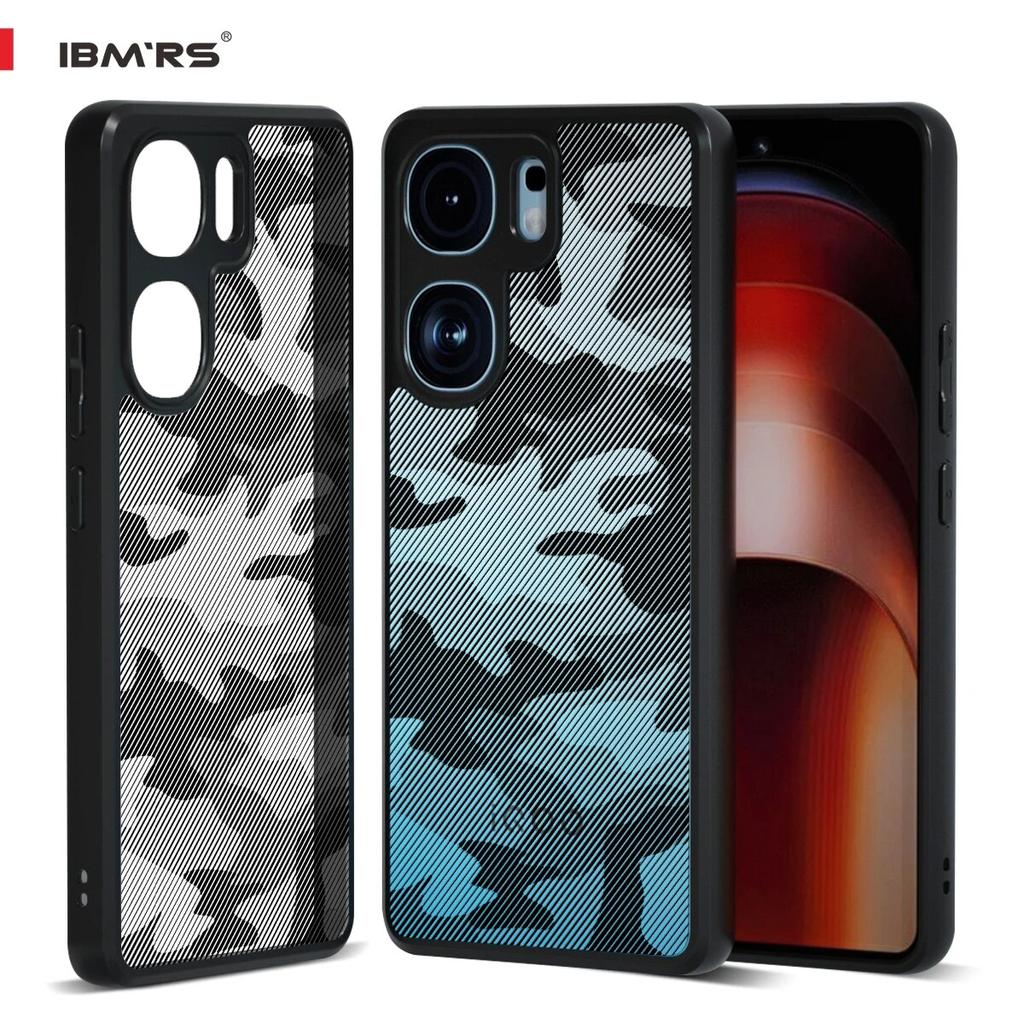 (Comes with Wrist strap)IBMRS for Vivo iQOO Neo9/9 Pro/9S Pro/9S Pro+ Case,Camo Frosted Transparent Shockproof Protection Case