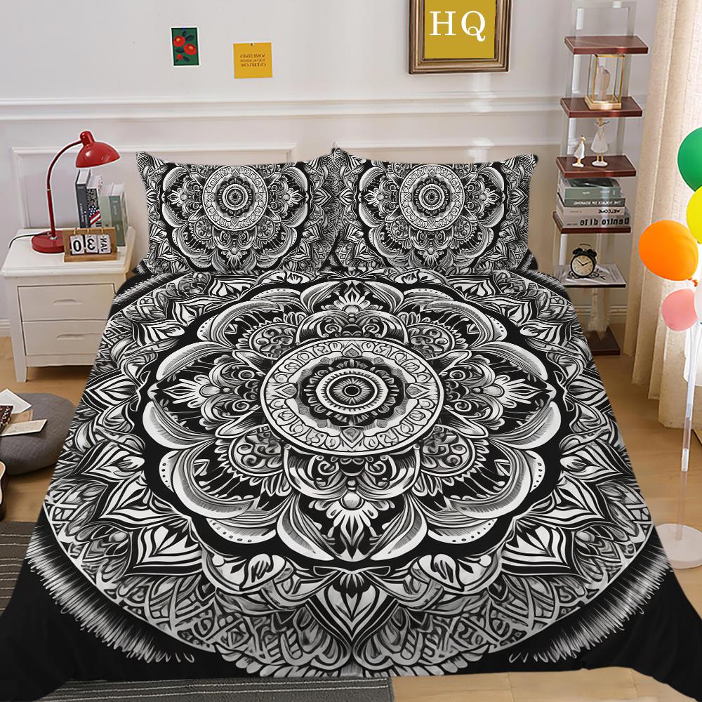 3D Mandala Printing Comforter Cover Set Double Size Polyester Duvet Cover Fashion Highend Home Bedclothes