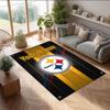 Pittsburgh Steelers Crystal Velvet Rug, Custom Name Text Personalized Non‑Slip Floor Mat for Home Decor Gift