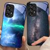 Бонусные космические пейзажи для Samsung Galaxy S10 S20 Plus S21 FE S22 S23 S24 FE S25 Ultra Черный Чехол для телефона из закаленного стекла Твердая оболочка