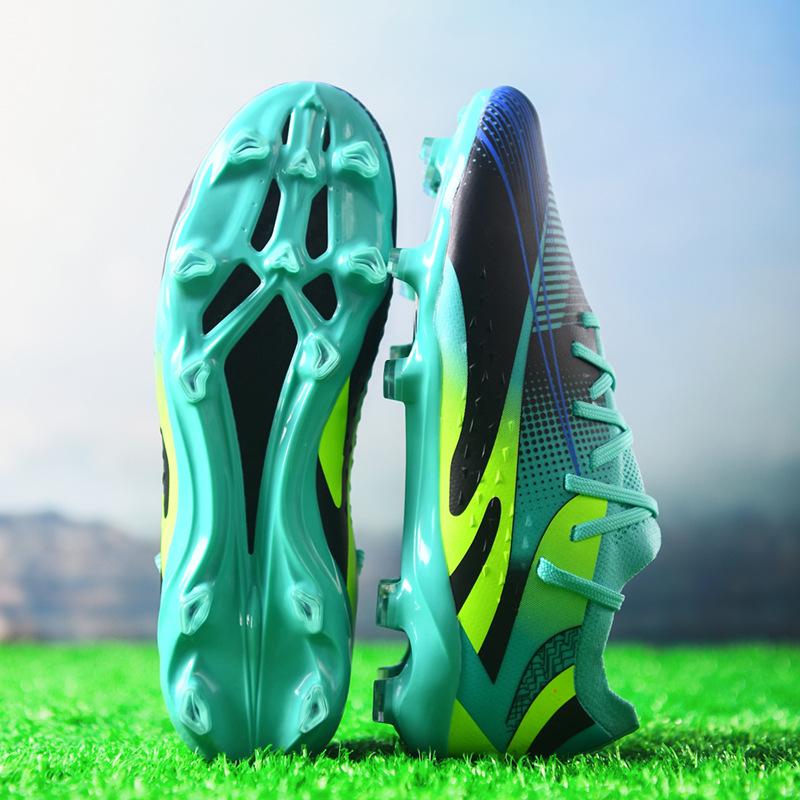 2025 новые детские футбольные бутсы мужские спортивные соревновательные тренировочные бутсы искусственный газон носок горловина плоская подошва TF шипы