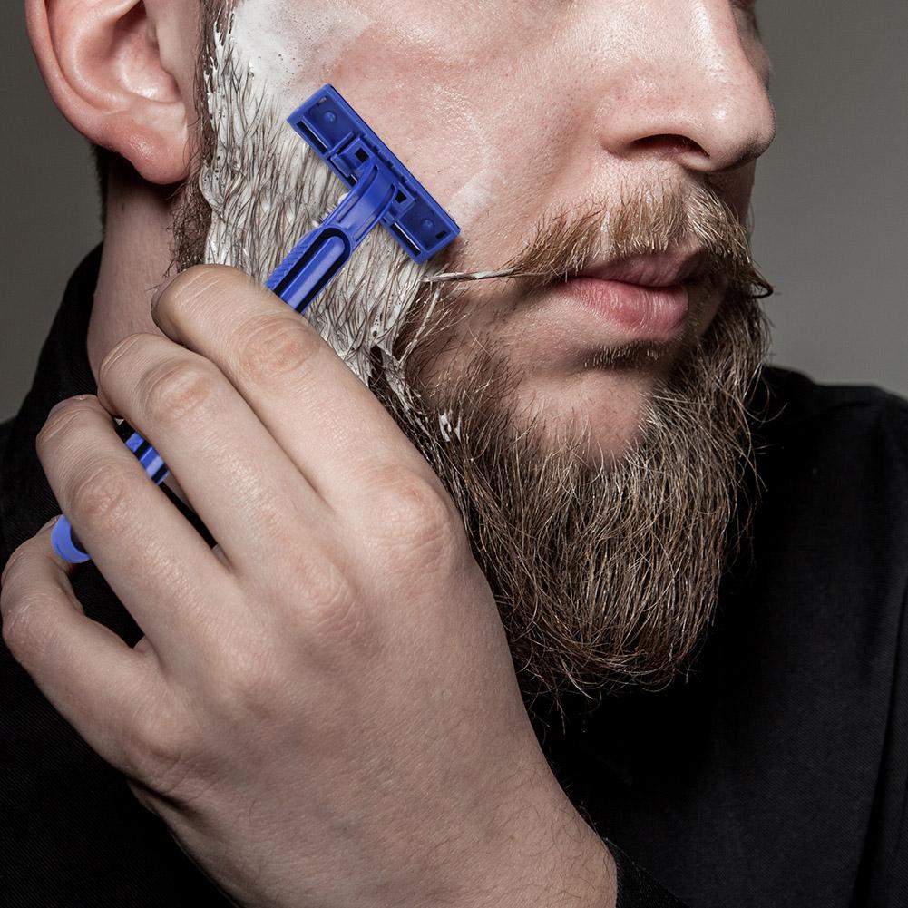 100 шт. одноразовых лезвий из нержавеющей стали для бритвы, высококачественные бритвы с двумя лезвиями для мужчин и женщин