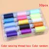 Набор из 30 разноцветных швейных ниток, нитки для самостоятельного шитья для бытовых швейных машин, нитки для самостоятельного шитья для студентов