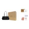 Coach Bridget 34 Bow Accent Solid Design Classic Gold Logo Smooth Pebble Leather Shoulder Bag Women shoulder bag Black CDY94-IMBLK