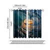 2 pcs, filtering curtains (excluding rods, non-movable, without batteries) Sunset Ocean Wave for use in bedrooms and living