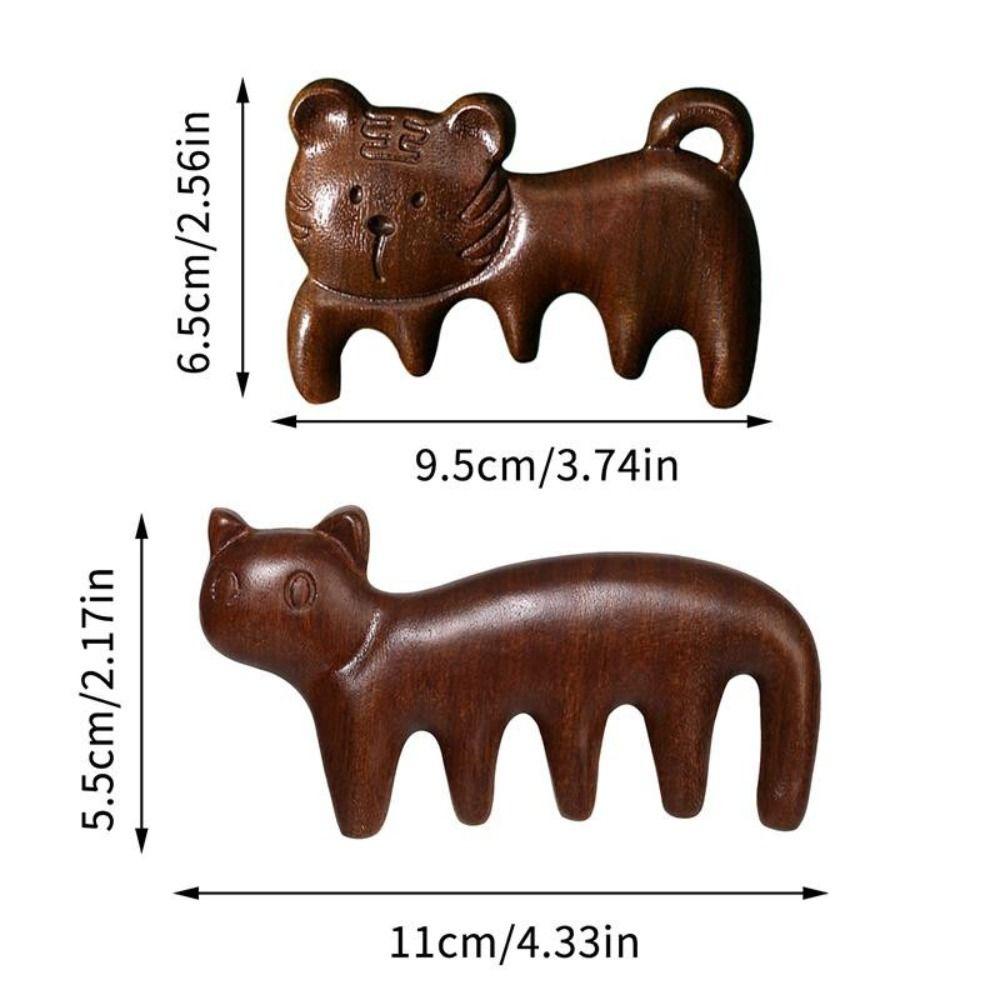 Animal Shaped Body Meridian Massage Comb Sandalwood Meridian Combs Health Care
