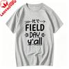 Funny Field Day Yall Last Day of School Teacher TShirt Cotton Tee for Educators Novelty Graphic End of Year Celebration