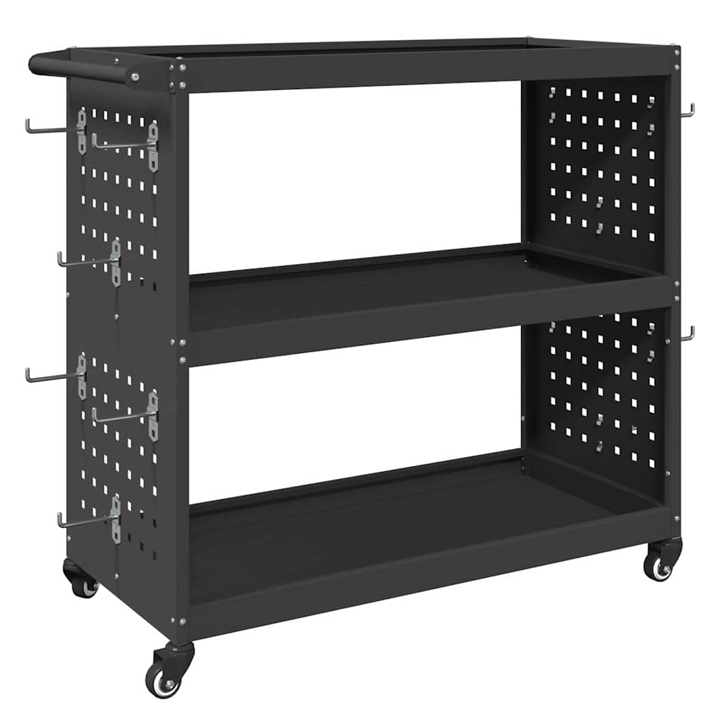 Tool Cart Black 75 x 35 x 73 cm Cold Rolled Steel