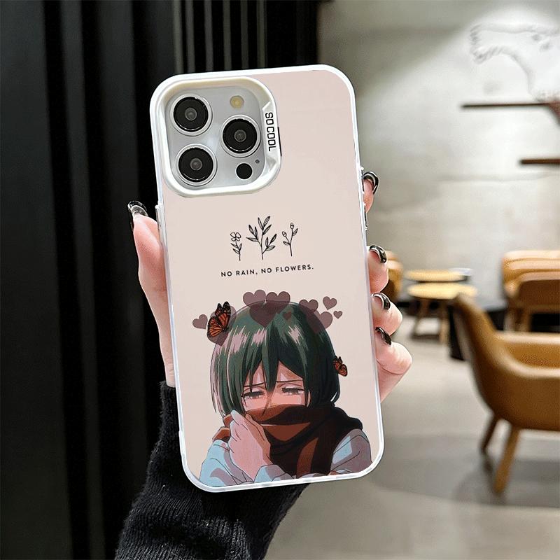 A-Атака Титанов Микаса Ударопрочный Чехол для Телефона для iPhone 17 Air 16 16E 15 Pro Max 14 Plus 13 Mini 12 Задняя Крышка Противоударный Веселый