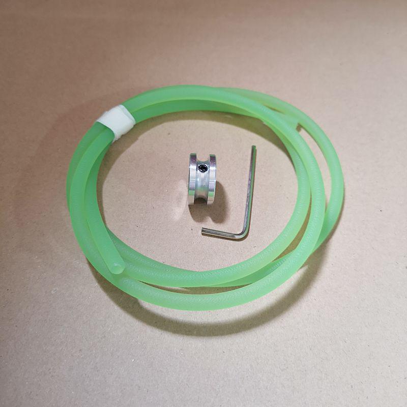 Шкив из алюминиевого сплава с одним ручьем для токарного станка, колесо неприводного шпинделя, модель двигателя (Полиуретановый круглый шкив с U-образным пазом)