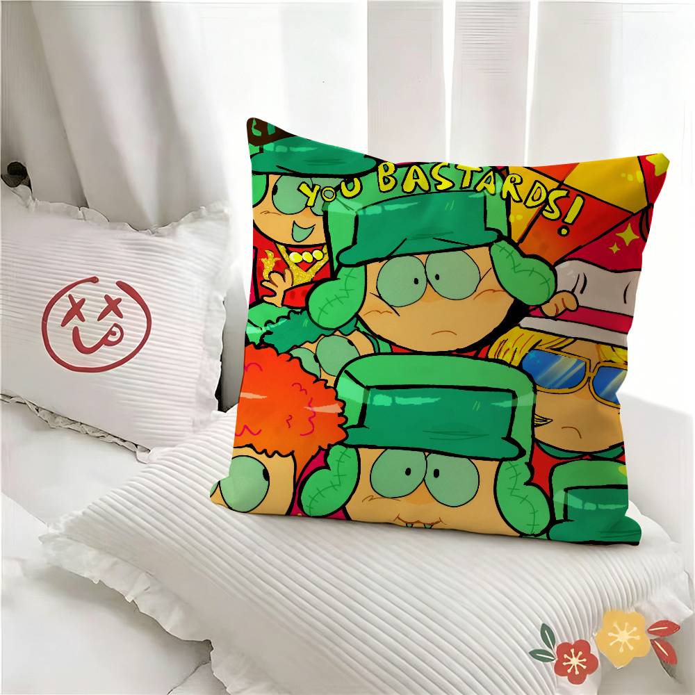pc Anime PParks Souths Pillow Case Fashion Square Pillowcase Bedroom Sofa Room Ins Decoration Leisure