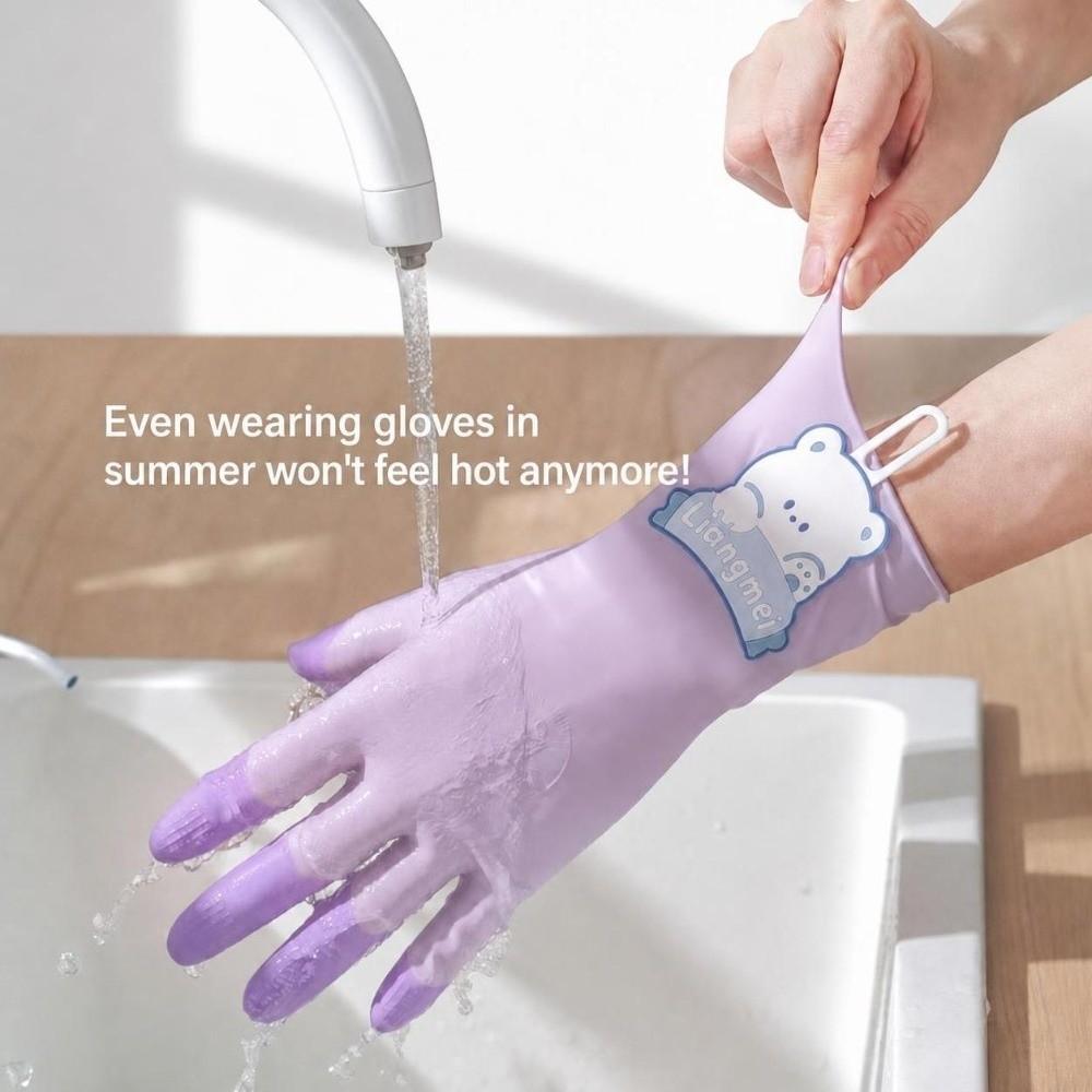 Natural Latex Household Cleaning Gloves Waterproof Latex Protective Gloves For Laundry Cleaning