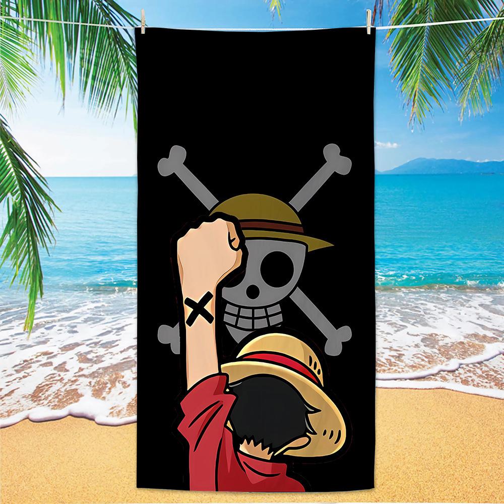 Popular Beach Towel Cartoon Animation Nautical King Bath Towel Microfiber Quick-Drying Towel