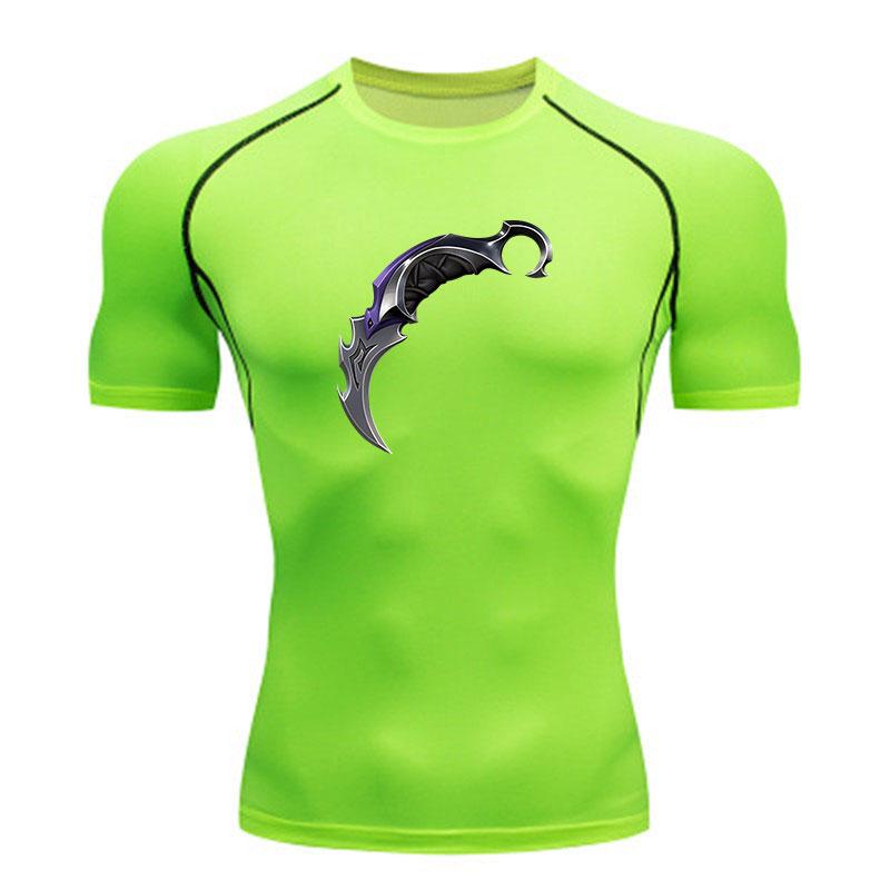 Men's Compression Workout T Shirt, Quick Dry Breathable Athl