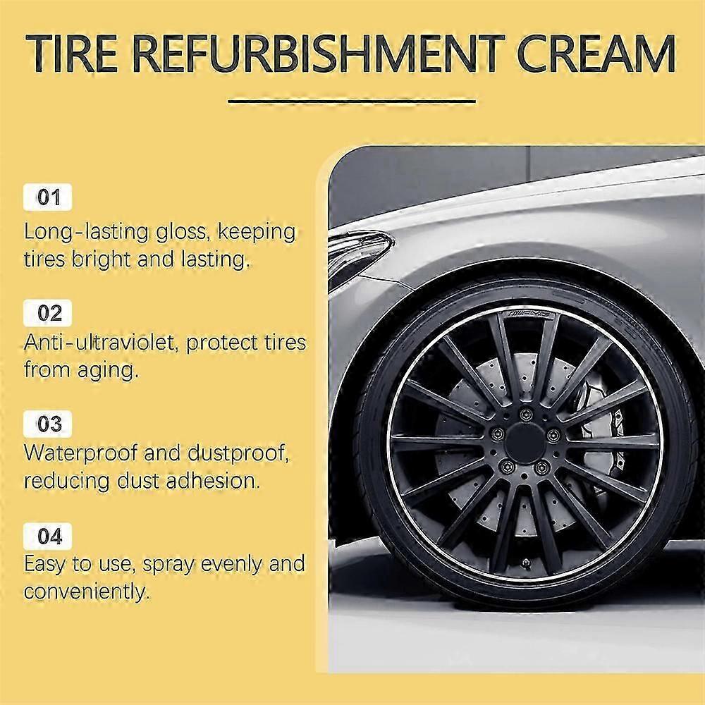 Tire Shine Coating Tyre Gloss Hydrophobic Sealant Wax Long Lasting