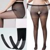 15D Open Crotchless Pantyhose Women Plus Big Size High Stretch Sexy Nylon Large Tights Stockings Panty-hose Spring Autumn Black White 2XL 4XXXL 5XL