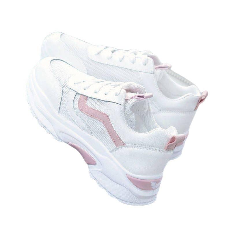 Кроссовки женские весна и осень 2025 новинка узкие, дышащие маленькие белые туфли студенческие туфли на плоской подошве легкие туфли Daddy Tide