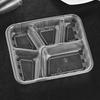 Baichufang 5-Compartment Disposable Plastic Food Containers