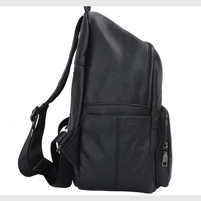 Vintage Genuine Leather Travel Backpack Women's Cowhide College Style School Bag