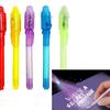5 PCs Checkout Plastic Secret Message Invisible Ink Spy Pen UV Light Magic Marker