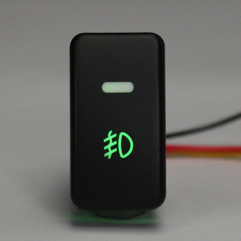 Black 5-Pin LED Car Push Button Fog Light Switch W/ Wire Plastic For Honda For Civic For Accord For CRV 23x43x60mm Interior Part