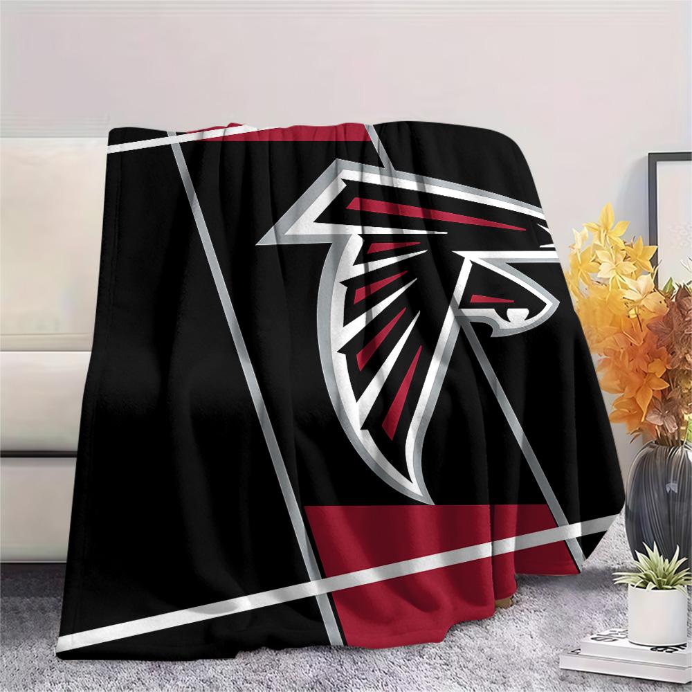 Фланелевое одеяло с принтом Atlanta Falcons, Высококачественное, Удобное для всех сезонов, Декор для дома, Тепло и уют, Идеально для рождественских подарков