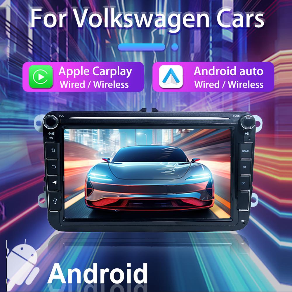 8-дюймовый Android автомобильный радиоприемник для Volkswagen VW Passat Touran Polo Golf Tiguan Skoda Seat Carplay мультимедийный плеер GPS Авторадио 2+64 ГБ