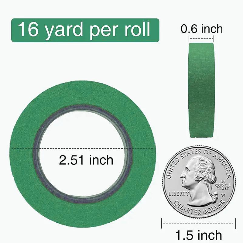 Colored Masking Tape 16 Yard Per Roll, 6 Rolls Rainbow Colors Painting, Craft Labeling Paper Tape for Bullet Journals Party