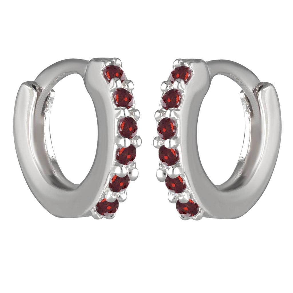 Les Trésors De Lily [R4817] - Silver 'Sissi' Silver Hoop Earrings (rhodium) - 10mm 1mm