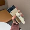 Роскошный чехол для телефона из искусственной кожи для Samsung Galaxy Z Flip 3 5g, чехол с ремешком на запястье для Galaxy Z Flip