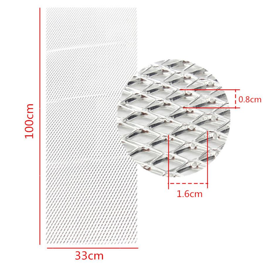 Сетка 8 мм * 16 мм для решетки автомобиля 40 дюймов x 13 дюймов, алюминиевая в стиле серебряного ромба