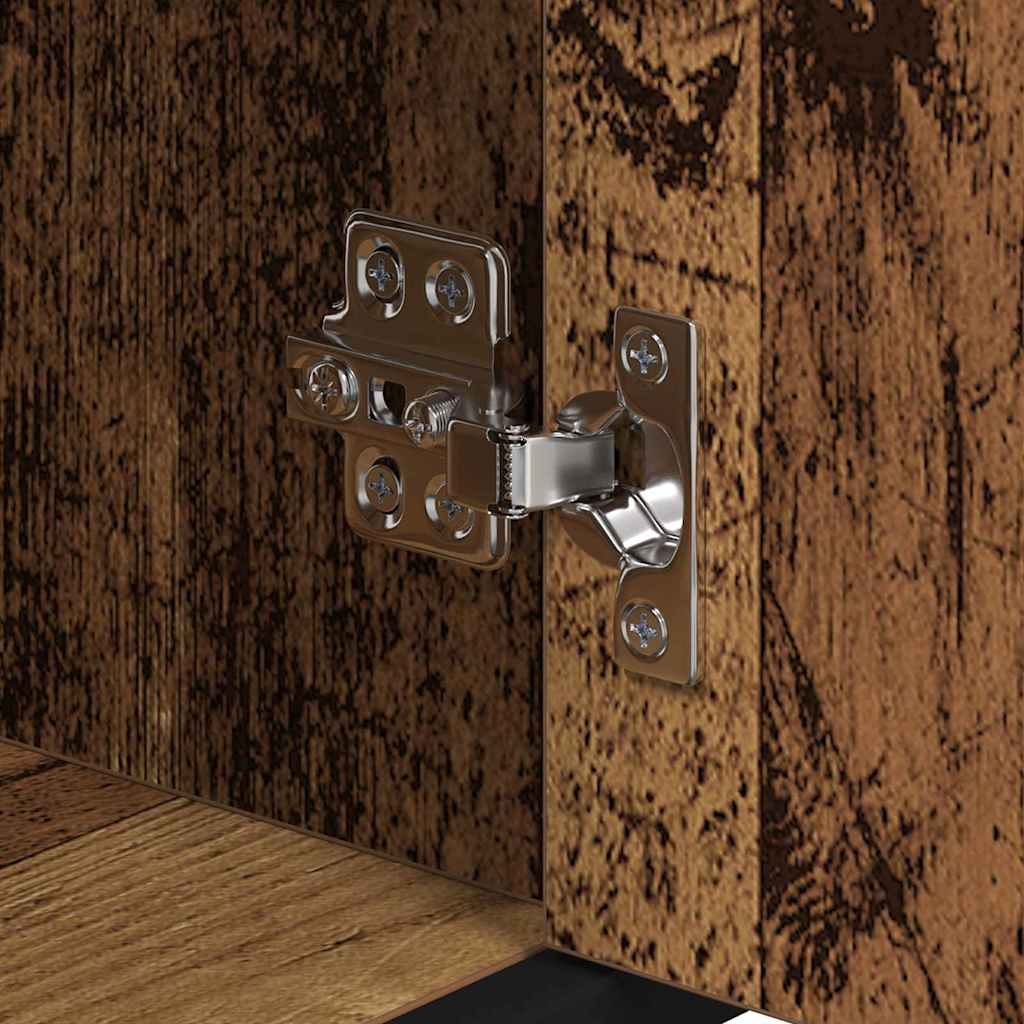 Bathroom Furniture Set with Drawers 4 pcs Reclaimed Wood Effect Particleboard