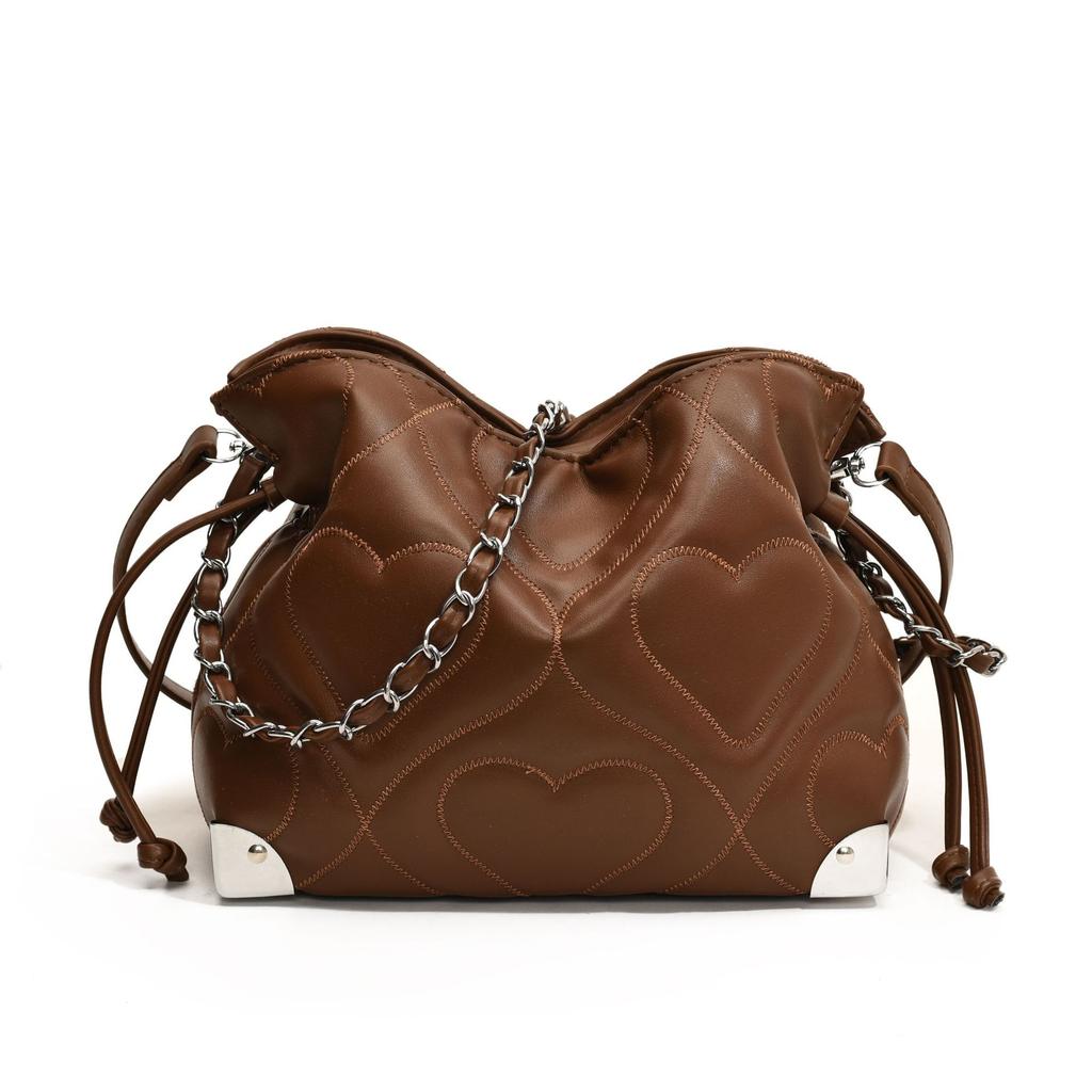 Модная сумка-ведро на осень и зиму, ретро-ромб, простой и нишевый выбор.